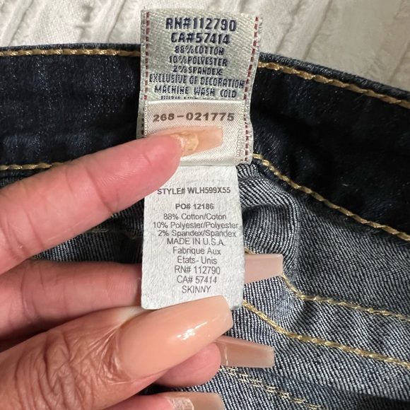 AUTHENTIC TRUE RELIGION Skinny Jeans. Size 29. Inseam 40.5. New! - Picture 11 of 11